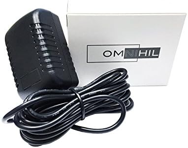 Omnihil [UL רשום] 8 רגל ארוך AC/DC מתאם כוח 12V 2A 5.5x2.5millimeters התואם למכשירים מקוריים Traktor